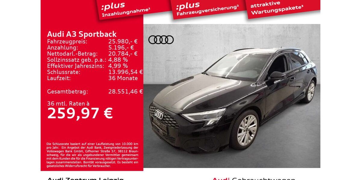 Audi A3 27.238 km 25.980 &euro; Leipzig 04129