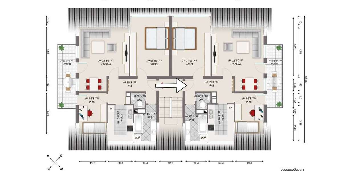 Etagenwohnung Schwarzenbruck - 3 Zimmer, 77 m&sup2;, 199.000&euro; | Angebot:26949517