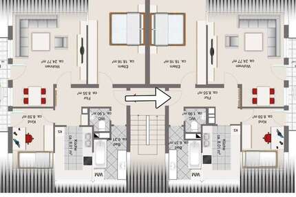 Wohnung Schwarzenbruck - 3 Zimmer, 77 m&sup2;, 199.000&euro; | Angebot:26949517