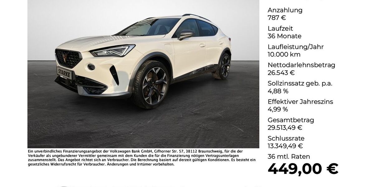 Cupra Formentor 40.371 km 27.330 &euro; Georgsmarienhütte (Osnabrück) 49124