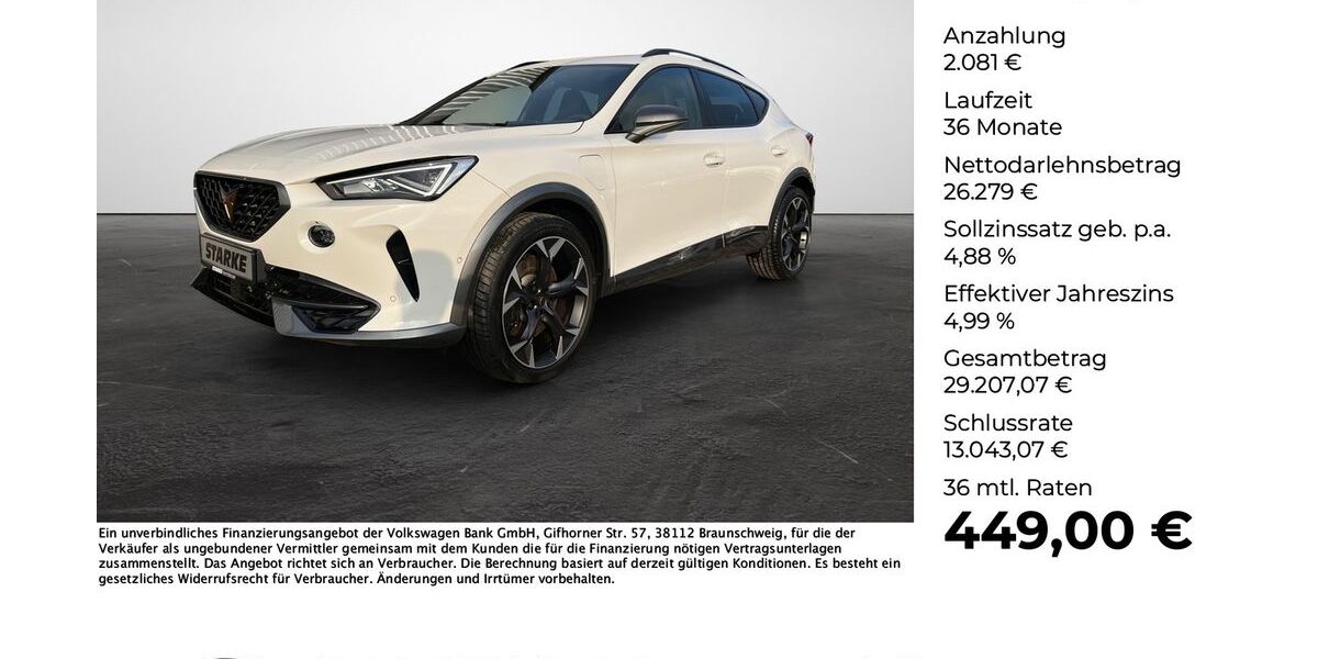 Cupra Formentor 40.371 km 27.550 &euro; Georgsmarienhütte (Osnabrück) 49124