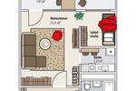 Etagenwohnung Gera Lusan - 1 Zimmer, 34 m&sup2;, 219&euro; | Angebot:26244526