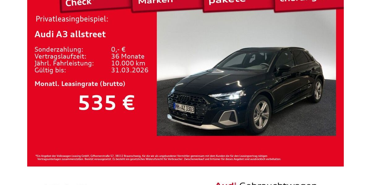Audi A3 1.890 km 39.960 &euro; Hamburg 20537