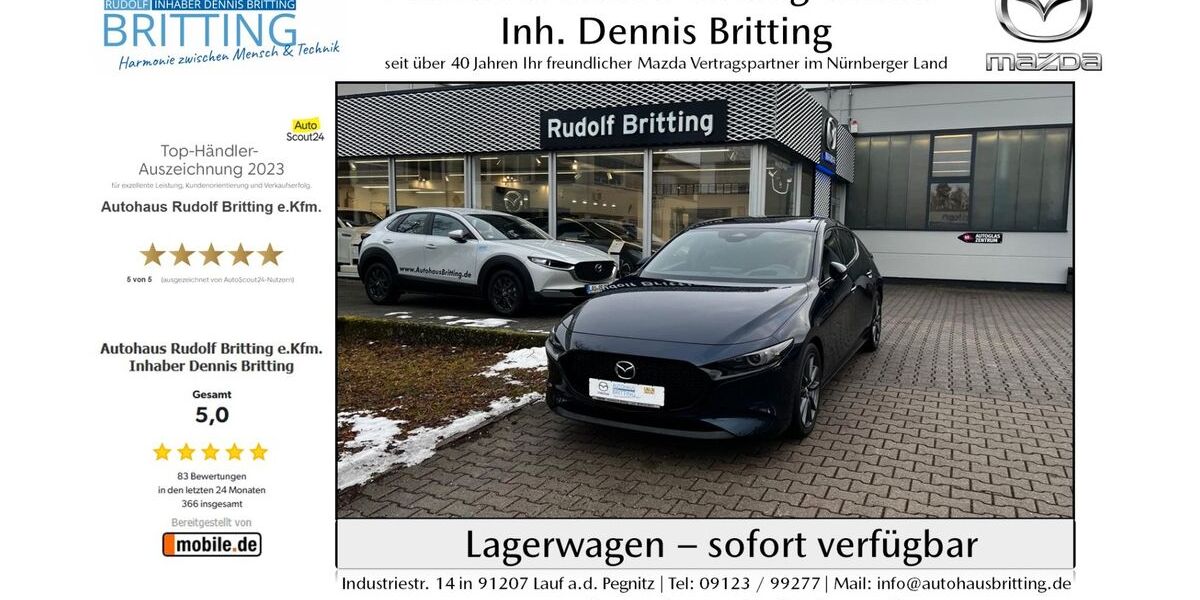 Mazda 3 31.000 km 24.890 &euro; Lauf 91207