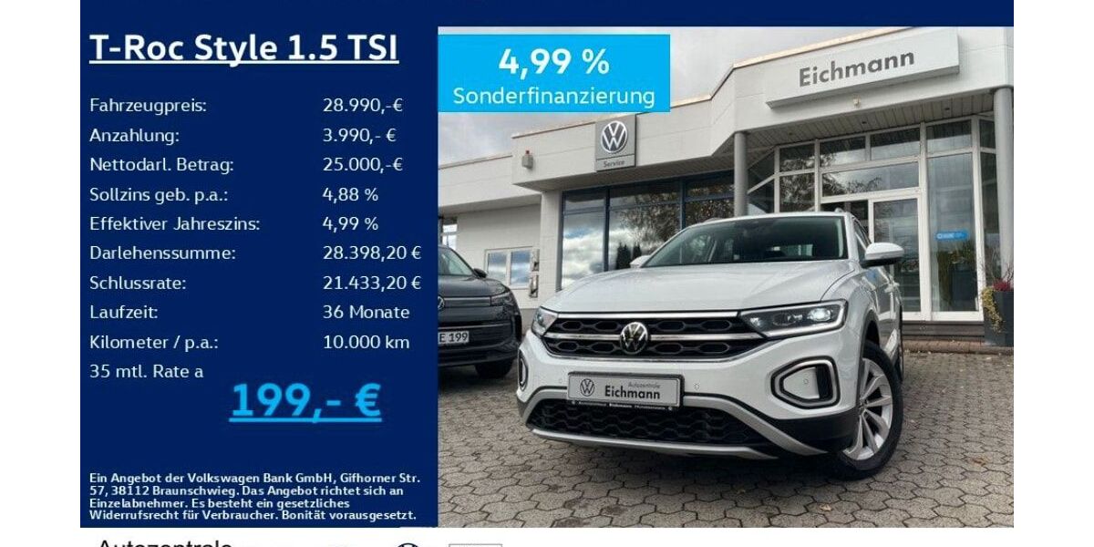 VW T-Roc 17.000 km 28.990 &euro; Heiligenroth 56412