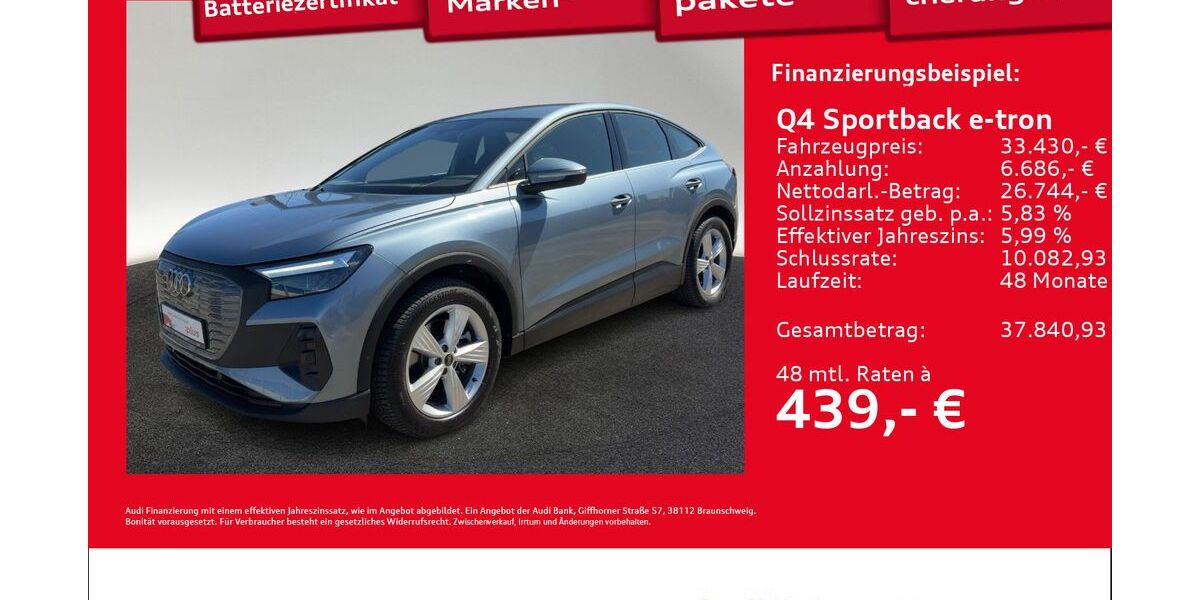 Audi Q4 e-tron 43.104 km 33.430 &euro; Hamburg 22419