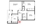 Huchting Attraktive 3-Zimmer-Erdgeschoßwohnung mit Loggia und Einbauküche