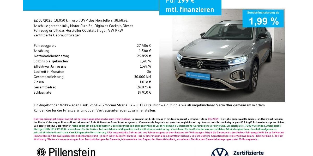 VW T-Roc 18.050 km 26.807 &euro; Fürth 90762