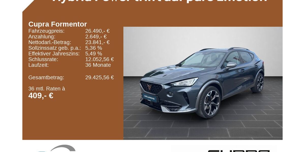Cupra Formentor 56.219 km 26.490 &euro; Simmern 55469