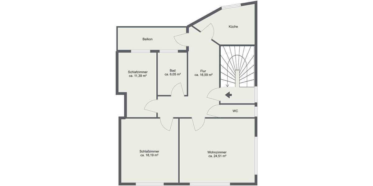 Etagenwohnung Hude - 3 Zimmer, 85 m&sup2;, 750&euro; | Angebot:25246644