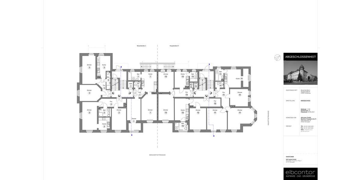 Erdgeschoßwohnung Heidenau - 2 Zimmer, 51 m&sup2;, 617&euro; | Angebot:26339274