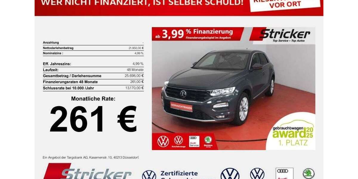 VW T-Roc 36.913 km 21.949 &euro; Detmold 32760