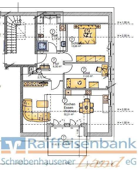 Etagenwohnung Gachenbach / Peutenhausen Peutenhausen - 3 Zimmer, 81 m&sup2;, 1.000&euro; | Angebot:25705614