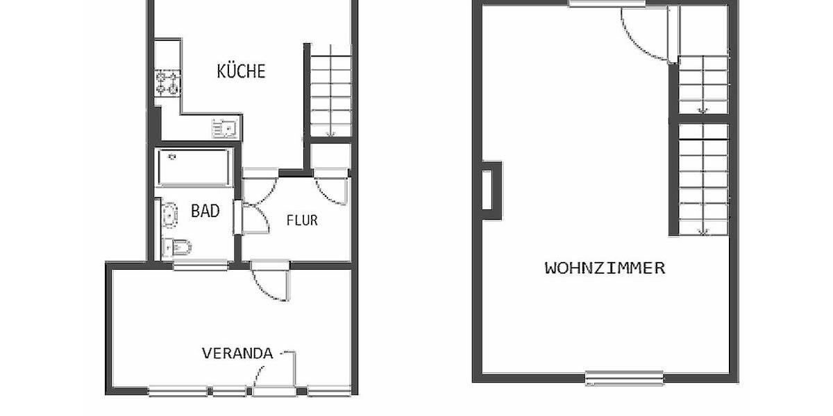 Reihenhaus Zwickau - 2 Zimmer, 59 m&sup2;, 75.000&euro; | Angebot:26660489