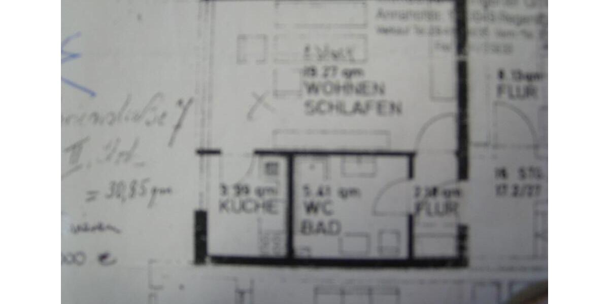 Etagenwohnung Regensburg Galgenberg - 1 Zimmer, 31 m&sup2;, 139.000&euro; | Angebot:26999283
