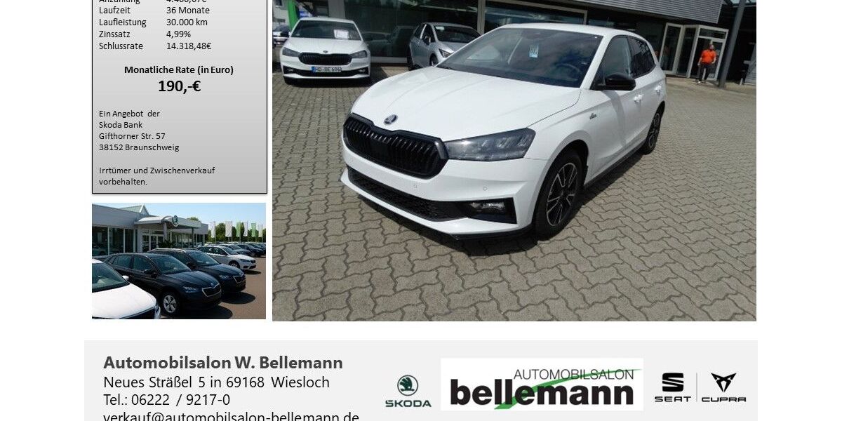 Skoda Fabia 19.500 km 22.690 &euro; Wiesloch 69168