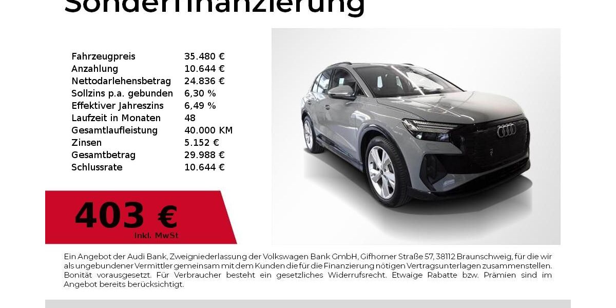 Audi Q4 e-tron 23.500 km 35.480 &euro; Nürnberg 90411