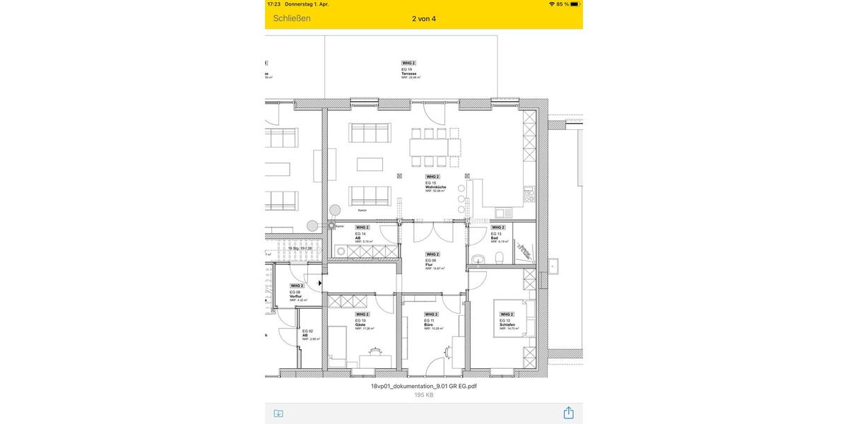 Terrassenwohnung Bergen auf Rügen - 4 Zimmer, 125 m&sup2;, 1.350&euro; | Angebot:26631222