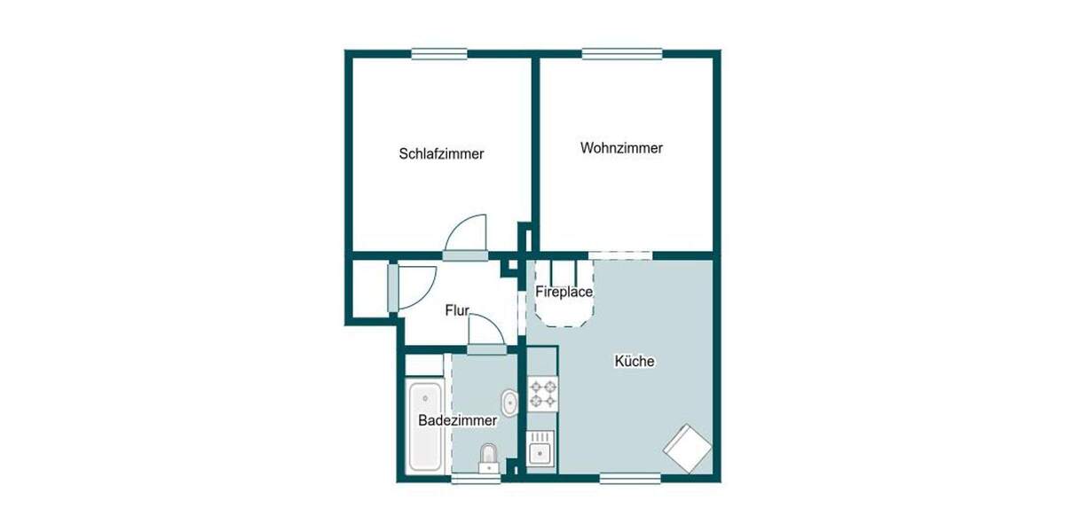 Etagenwohnung Maxhütte-Haidhof Maxhütte - 2 Zimmer, 54 m&sup2;, 125.000&euro; | Angebot:24657447