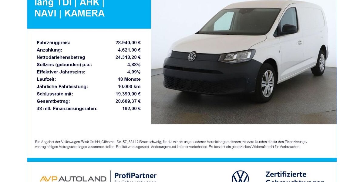 VW Caddy Maxi 23.106 km 28.910 &euro; Plattling 94447