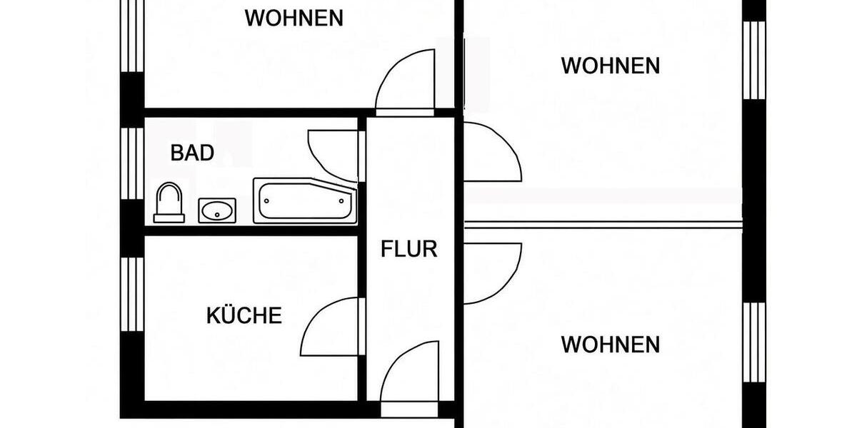 Etagenwohnung Zerbst (Anhalt) - 3 Zimmer, 56 m&sup2;, 49.000&euro; | Angebot:27441724