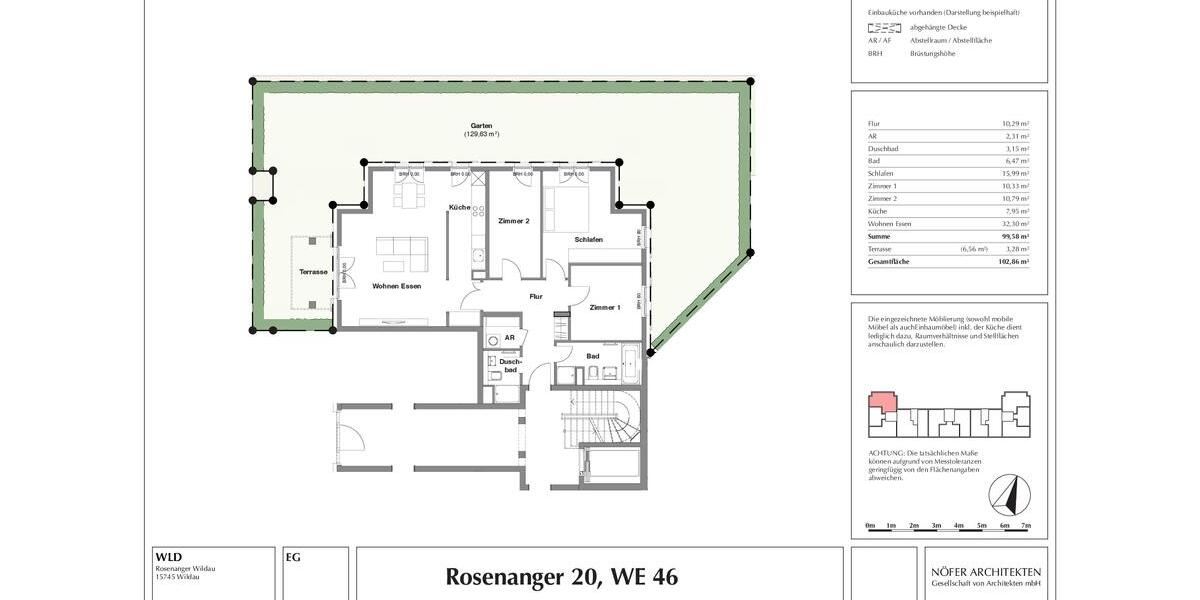 Erdgeschoßwohnung Wildau - 4 Zimmer, 103 m&sup2;, 1.460&euro; | Angebot:26633853