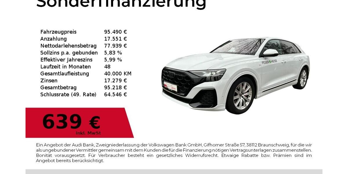 Audi Q8 7.690 km 92.990 &euro; Dessau-Roßlau 06844