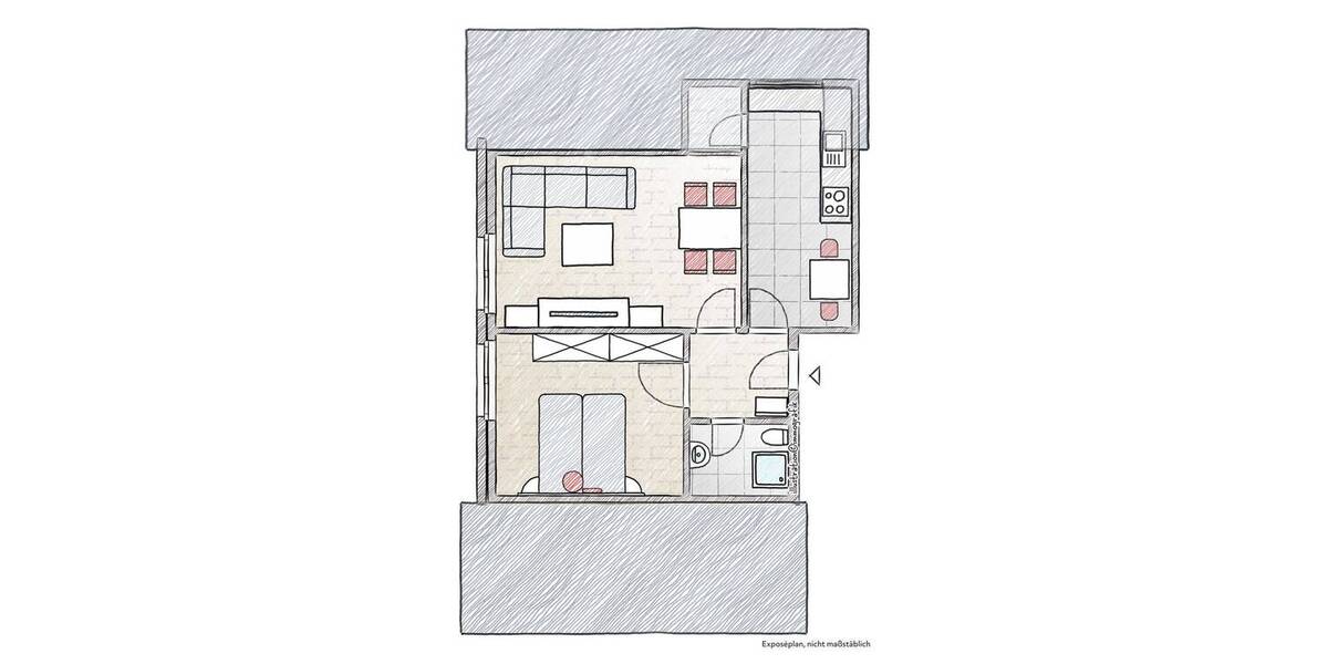 Etagenwohnung Heek Nienborg - 2 Zimmer, 50 m&sup2;, 375&euro; | Angebot:26674297