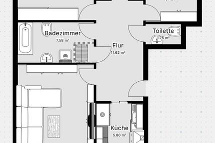 Troisdorf 4-Zimmer Saniert Aufzug Möbliert Voll Ausstattung