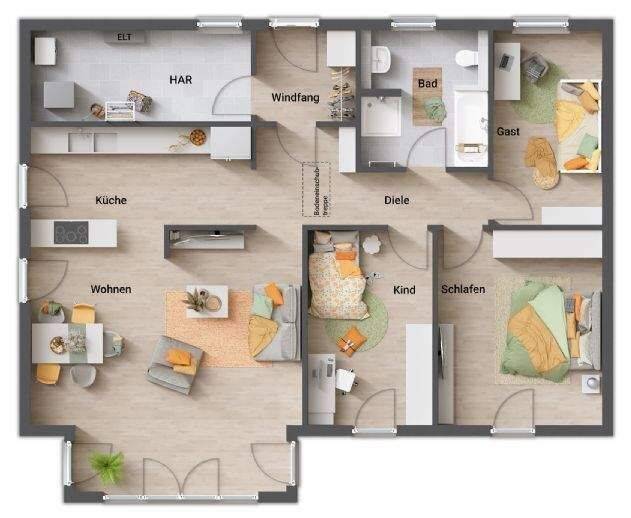 Bungalow Güstrow Primerburg - 4 Zimmer, 108 m&sup2;, 223.890&euro; | Angebot:26858902