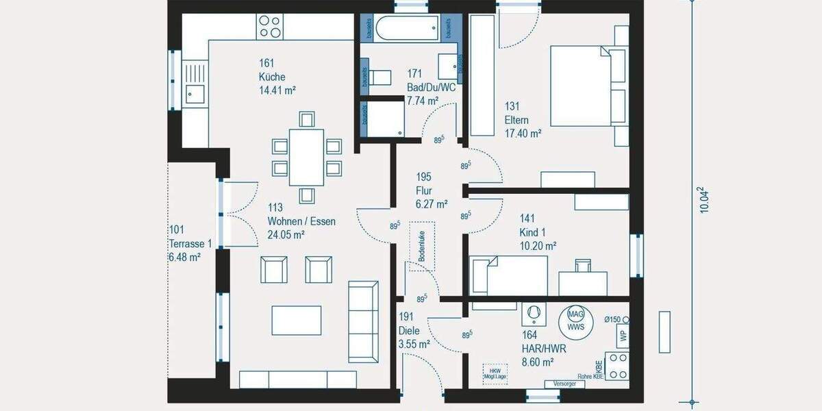 Bungalow Großröhrsdorf - 3 Zimmer, 98 m&sup2;, 228.779&euro; | Angebot:24973519