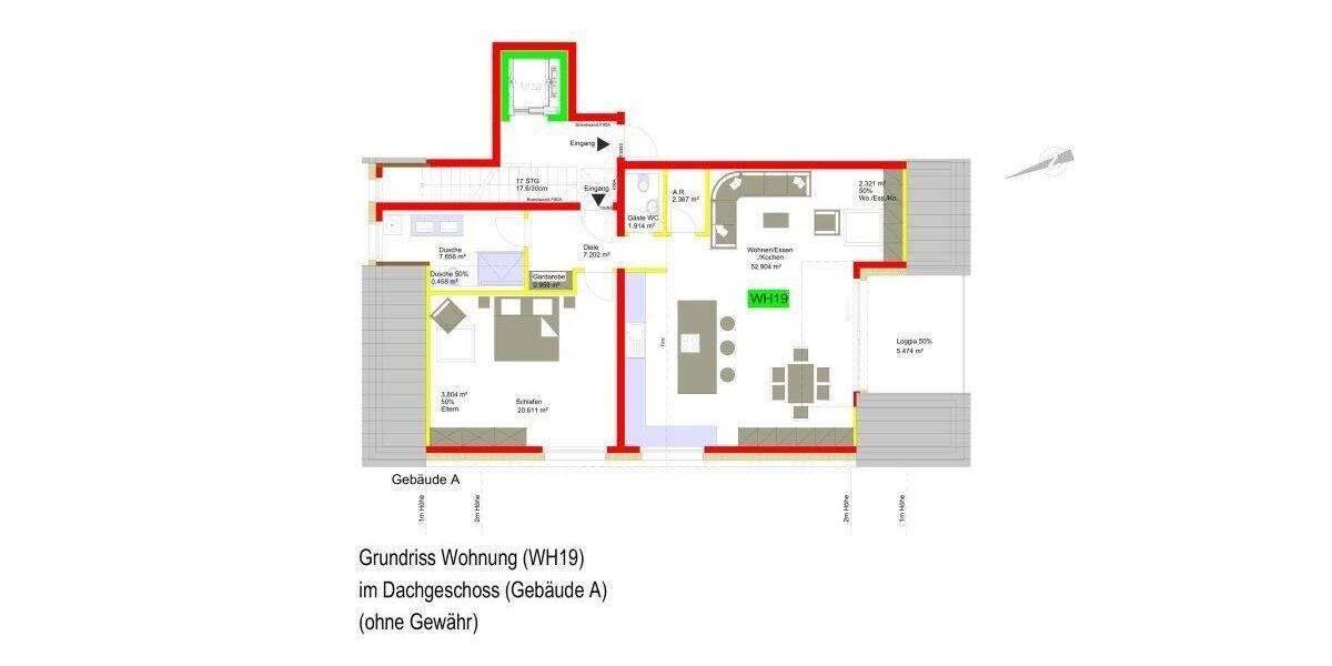 Etagenwohnung Konz Könen - 3 Zimmer, 66 m&sup2;, 261.360&euro; | Angebot:26815849