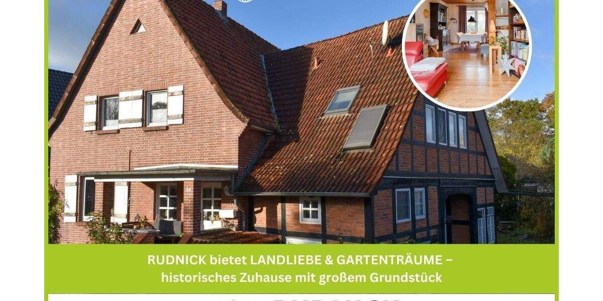 RUDNICK bietet LANDLIEBE & GARTENTRÄUME - historisches Zuhause mit großem Grundstück 6 zimmer