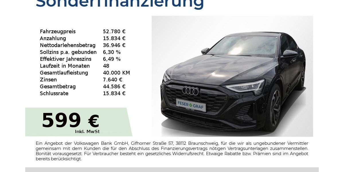 Audi Q8 e-tron 27.300 km 52.780 &euro; Höchstadt an der Aisch 91315