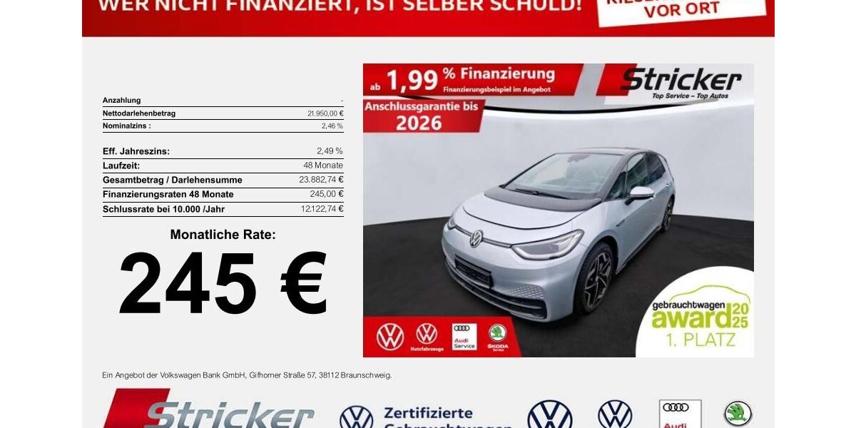 VW ID.3 46.188 km 21.949 &euro; Horn-Bad Meinberg 32805