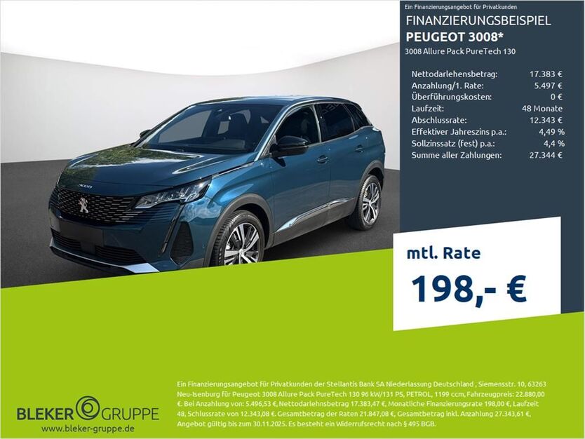 Peugeot 3008 17.883 km 21.980 € Bocholt 46395