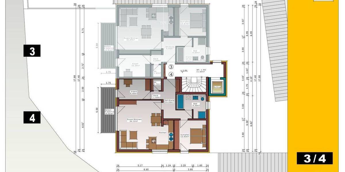 Etagenwohnung Solnhofen - 3 Zimmer, 86 m&sup2;, 299.000&euro; | Angebot:26077188
