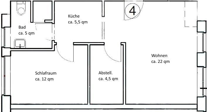 Etagenwohnung Salzbergen - 2.5 Zimmer, 49 m&sup2;, 450&euro; | Angebot:25980780