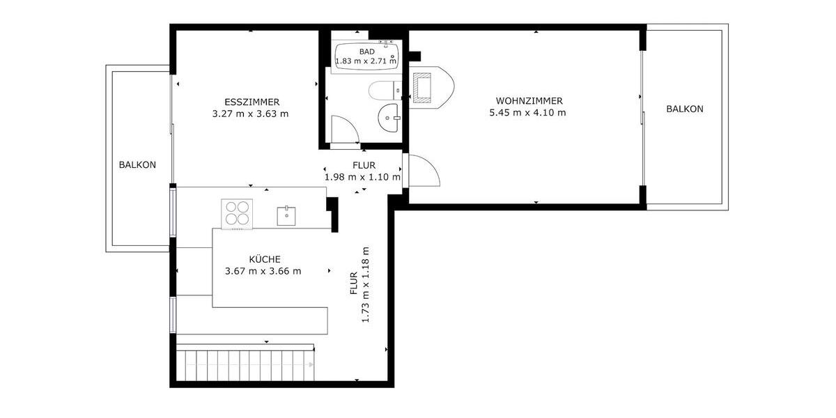 Traumhafte 4-Zi.-Maisonette-Whg mit 4 Balkonen mit Wasserblick zzgl. 2 Außen-Stellplätzen 4 zimmer