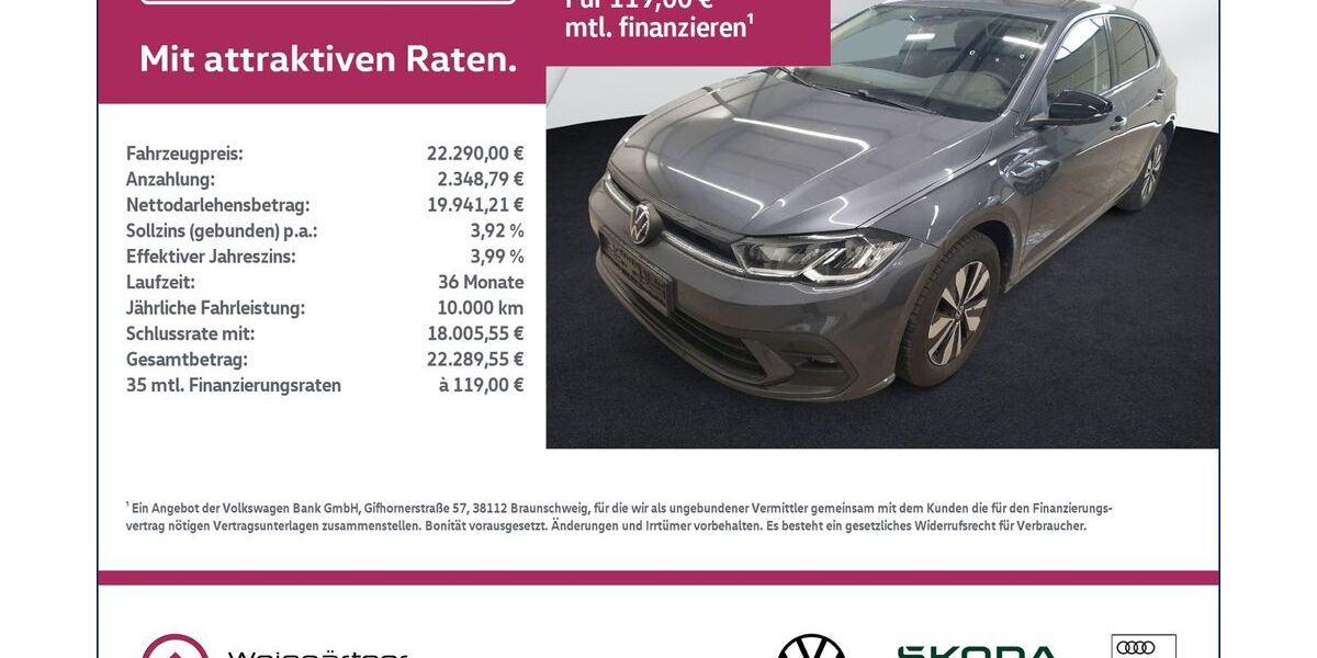 VW Polo 24.750 km 22.290 &euro; Miesbach 83714