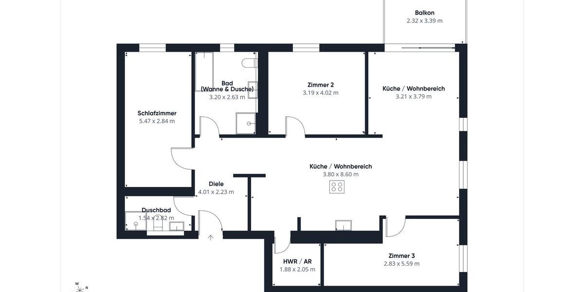 Etagenwohnung Wolfsburg Almke - 4 Zimmer, 119 m&sup2;, 1.290&euro; | Angebot:25523900