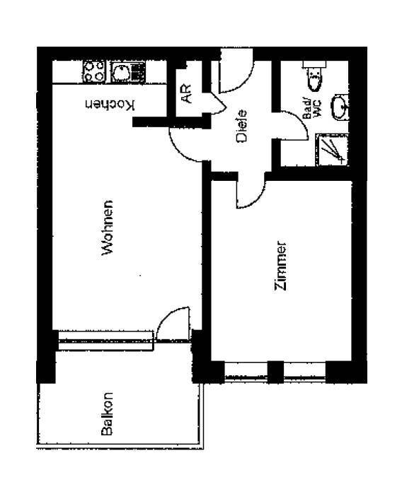 Ihr Zuhause mit Balkon-Fernblick ins Grüne! 2 Zimmer, guter Schnitt, Wannenbad, Abstellraum, Aufzug