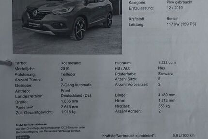 Renault Kadjar 42.100 km 17.200 &euro; Bad Sooden-Allendorf 37242