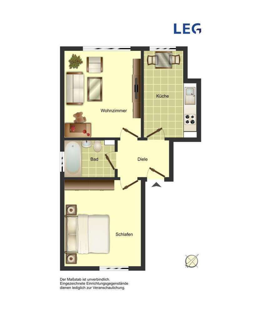 Wohnung zum Mieten in Bergkamen 449 € 58 m²