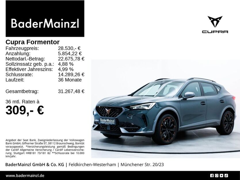 Cupra Formentor 97.549 km 28.530 € Feldkirchen/Westerham 83620