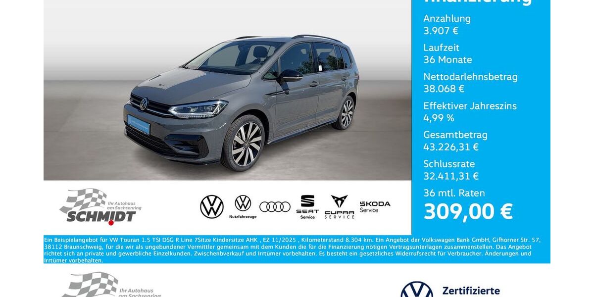 VW Touran 8.304 km 41.975 &euro; Bernsdorf 09337
