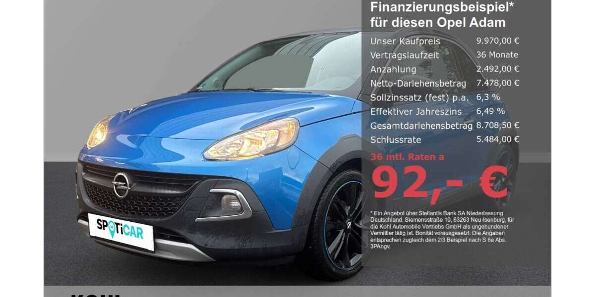 Opel Adam 70.100 km 9.970 &euro; Aachen 52078