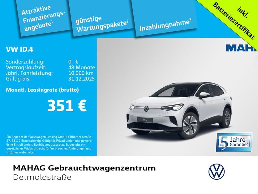VW ID.4 4.124 km 36.480 € München 80935