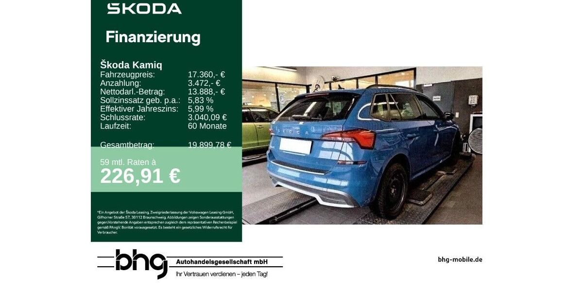 Skoda Kamiq 88.826 km 17.360 &euro; Tübingen 72072