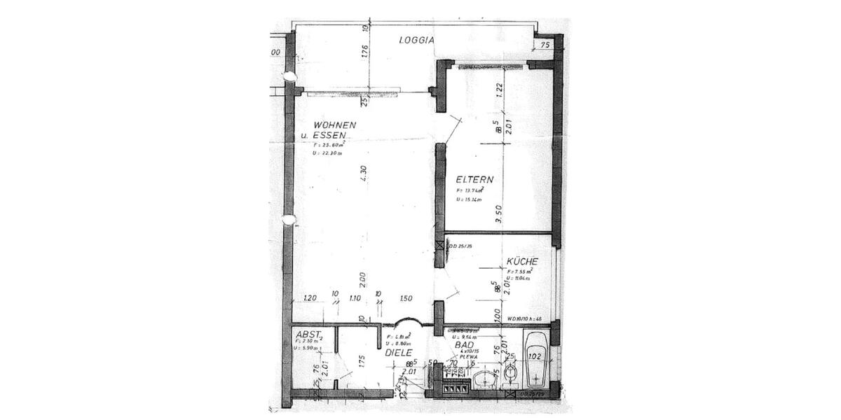 Etagenwohnung Velbert Velbert-Mitte - 2.5 Zimmer, 64 m&sup2;, 189.000&euro; | Angebot:24867581